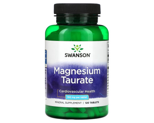 Swanson, Magnesium Taurate, 100 mg, 120 tablets Swanson, Magnesium Taurate, 100 mg, 120 tablets