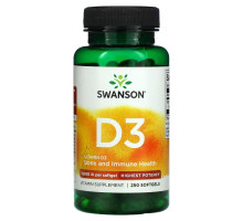 Swanson, Vitamin D3, Bone and Immune, Highest Potency, 5,000 IU, 250 Softgels