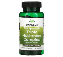 Swanson, Full Spectrum Triple Mushroom Complex, 60 Capsules