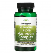 Swanson, Full Spectrum Triple Mushroom Complex, 60 Capsules