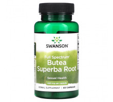 Растительные экстракты и настойки Swanson, Full Spectrum Butea Superba, корень, 400 мг, 60 капсул