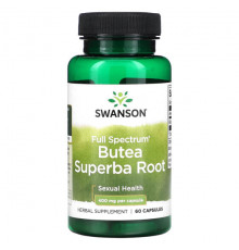 Растительные экстракты и настойки Swanson, Full Spectrum Butea Superba, корень, 400 мг, 60 капсул