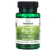 Растительные экстракты и настойки Swanson, Fo-Ti, 500 мг, 60 капсул