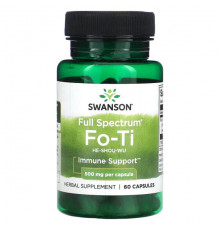 Растительные экстракты и настойки Swanson, Fo-Ti, 500 мг, 60 капсул