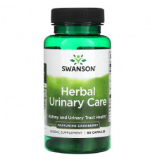 Растительные экстракты и настойки Swanson, Herbal Urinary Care, 60 капсул