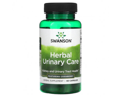 Растительные экстракты и настойки Swanson, Herbal Urinary Care, 60 капсул Растительные экстракты и настойки Swanson, Herbal Urinary Care, 60 капсул
