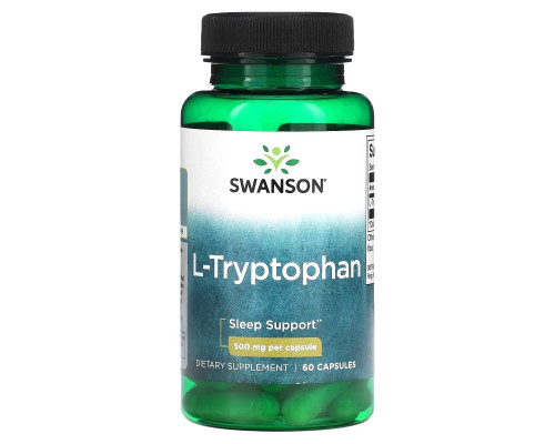 Swanson, L-Tryptophan, 500 mg, 60 Capsules Swanson, L-Tryptophan, 500 mg, 60 Capsules