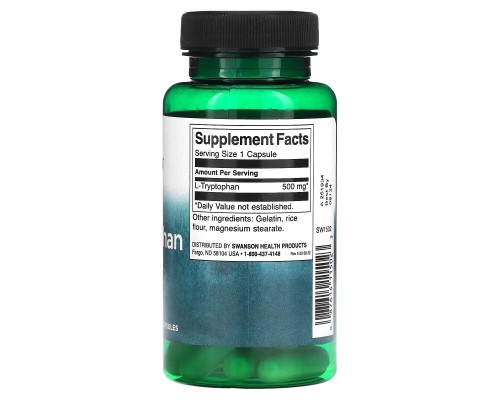 Swanson, L-Tryptophan, 500 mg, 60 Capsules Swanson, L-Tryptophan, 500 mg, 60 Capsules