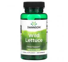 Растительные экстракты и настойки Swanson, Дикий салат, 450 мг, 60 капсул