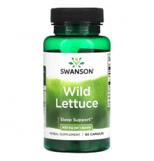 Растительные экстракты и настойки Swanson, Дикий салат, 450 мг, 60 капсул