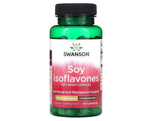 Swanson, Soy Isoflavones, 750 mg, 60 Capsules Swanson, Soy Isoflavones, 750 mg, 60 Capsules