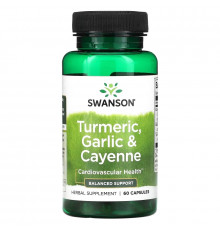 Swanson, Turmeric, Garlic & Cayenne, 60 Capsules