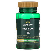 Swanson, Real Food E, 400 IU, 60 Softgels