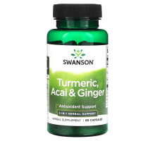 Swanson, Turmeric, Acai & Ginger, 60 Capsules