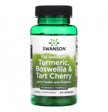 Swanson, Full Spectrum, Turmeric, Boswellia & Tart Cherry, 60 Capsules