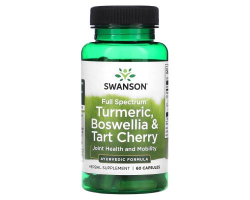 Swanson, Full Spectrum, Turmeric, Boswellia & Tart Cherry, 60 Capsules Swanson, Full Spectrum, Turmeric, Boswellia & Tart Cherry, 60 Capsules