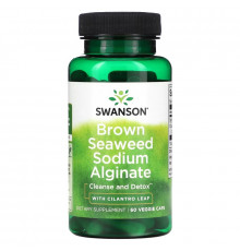 Swanson, Brown Seaweed Sodium Alginate with Cilantro Leaf, 60 Veggie Caps