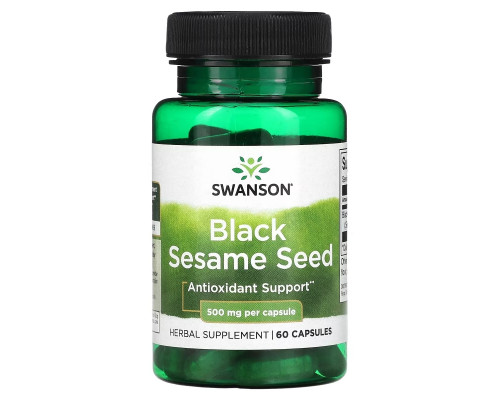 Swanson, Black Sesame Seed, 500 mg, 60 Capsules Swanson, Black Sesame Seed, 500 mg, 60 Capsules
