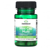 Витаминно-минеральные комплексы Swanson, Mini Cap Multi, 30 растительных капсул