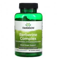 Для сердца и сосудов Swanson, Berberine Complex, 90 растительных капсул