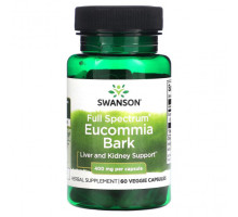 Растительные экстракты и настойки Swanson, Full Spectrum Eucommia Bark, 400 мг, 60 растительных капсул