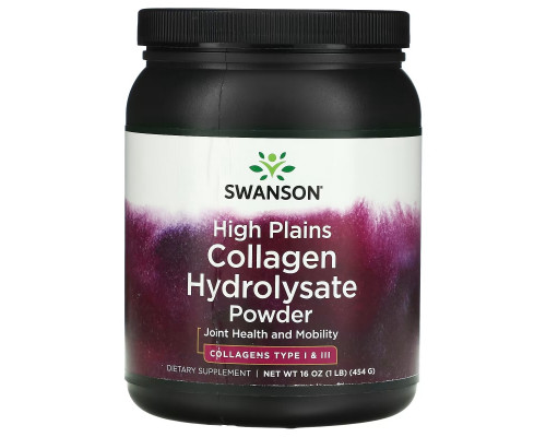 Swanson, High Plains Collagen Hydrolysate Powder, 16 oz (454 g)