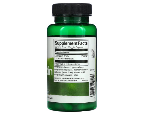 Swanson, Quercetin, 475 mg, 60 Veggie Capsules Swanson, Quercetin, 475 mg, 60 Veggie Capsules