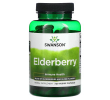 Swanson, Elderberry, Immune Health, 120 Veggies Capsules