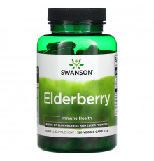 Swanson, Elderberry, Immune Health, 120 Veggies Capsules