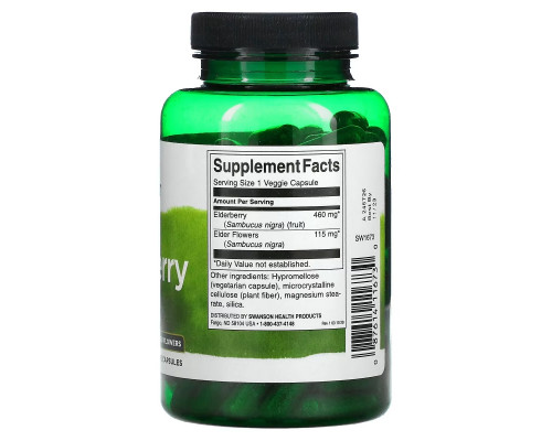 Swanson, Elderberry, Immune Health, 120 Veggies Capsules Swanson, Elderberry, Immune Health, 120 Veggies Capsules