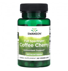 Антиоксиданты Swanson, Full Spectrum Coffee Cherry, 200 мг, 60 вегетарианских капсул