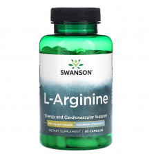 Swanson, L-Arginine, Maximum Strength, 850 mg, 90 Capsules