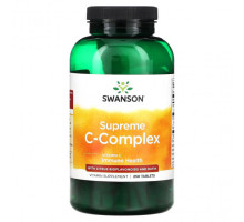Витамин C Swanson, Supreme C-Complex с цитрусовыми биофлавоноидами и рутином, 250 таблеток