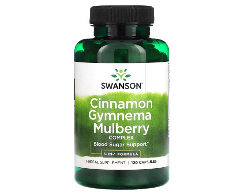 Swanson, Cinnamon Gymnema Mulberry Complex, 120 Capsules