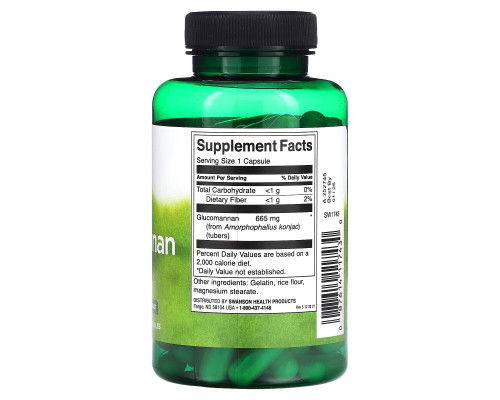 Swanson, Glucomannan, 665 mg, 90 Capsules Swanson, Glucomannan, 665 mg, 90 Capsules