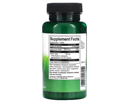 Swanson, Kelp, 250 Tablets Swanson, Kelp, 250 Tablets