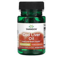 Swanson, Cod Liver Oil, Double Strength, 700 mg, 30 Softgels