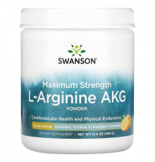 Swanson, Maximum Strength L-Arginine AKG Powder, Natural Citrus, 5 g, 12.9 oz (368 g)