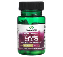 Swanson, Vitamins D3 & K2, 60 Veggie Caps