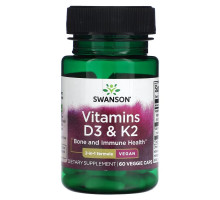 Swanson, Vitamins D3 & K2, 60 Veggie Caps