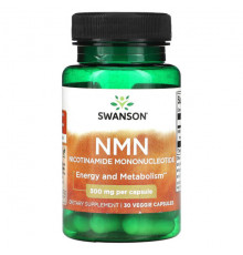 Витамины группы B Swanson, NMN, 300 мг, 30 растительных капсул