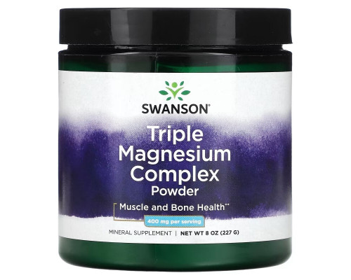 Swanson, Triple Magnesium Complex Powder, 400 mg, 8 oz (227 g) Swanson, Triple Magnesium Complex Powder, 400 mg, 8 oz (227 g)