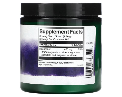 Swanson, Triple Magnesium Complex Powder, 400 mg, 8 oz (227 g) Swanson, Triple Magnesium Complex Powder, 400 mg, 8 oz (227 g)