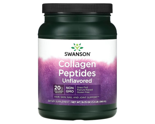 Swanson, Collagen Peptides, Unflavored, 20 g , 1.2 lb (560 g) Swanson, Collagen Peptides, Unflavored, 20 g , 1.2 lb (560 g)