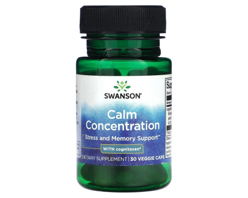 Swanson, Calm Concentration with Cognitaven, 30 Veggie Caps Swanson, Calm Concentration with Cognitaven, 30 Veggie Caps