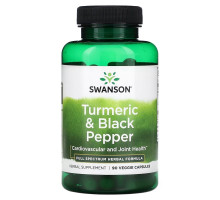 Swanson, Turmeric & Black Pepper, 90 Veggie Capsule