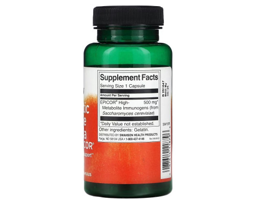 Swanson, Postbiotic Immune Formula Featuring Epicor, 500 mg, 60 Capsules Swanson, Postbiotic Immune Formula Featuring Epicor, 500 mg, 60 Capsules
