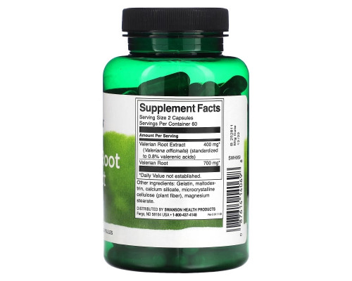 Swanson, Valerian Root Extract, Standardized, 120 Capsules Swanson, Valerian Root Extract, Standardized, 120 Capsules