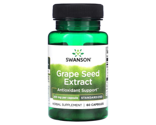 Swanson, Grape Seed Extract, 200 mg, 60 Capsules Swanson, Grape Seed Extract, 200 mg, 60 Capsules