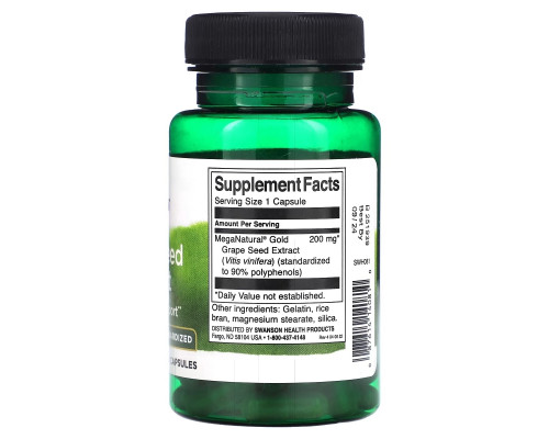 Swanson, Grape Seed Extract, 200 mg, 60 Capsules Swanson, Grape Seed Extract, 200 mg, 60 Capsules